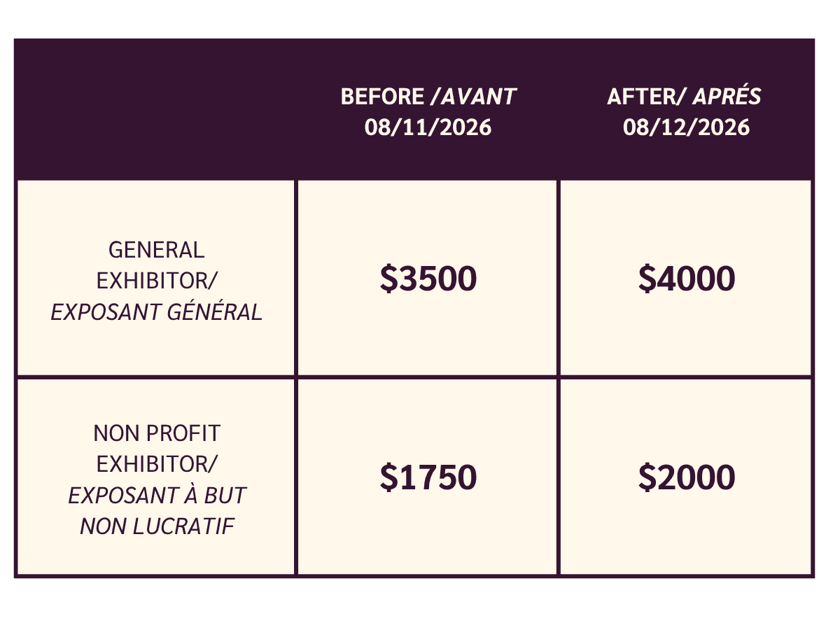 2025 caeh exhibitor pricing